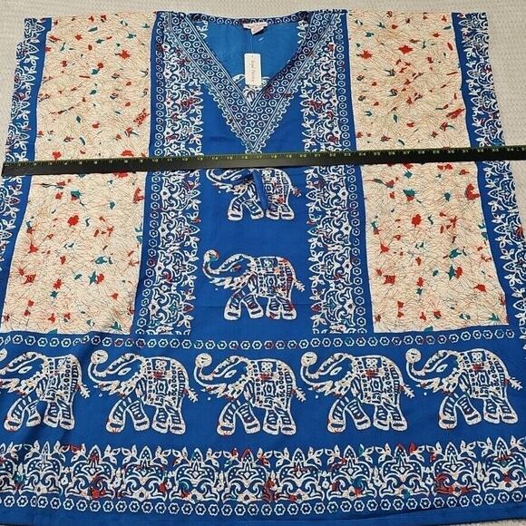 Royal Paisley Cover Up Dress Womens One Size Fits Most Elephant Aztec Print - Picture 4 of 6